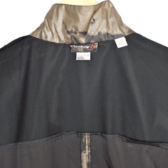 Reebok Black and GoldMetallic Women's Athletic Casual Jacket NWOT - Picture 7 of 14